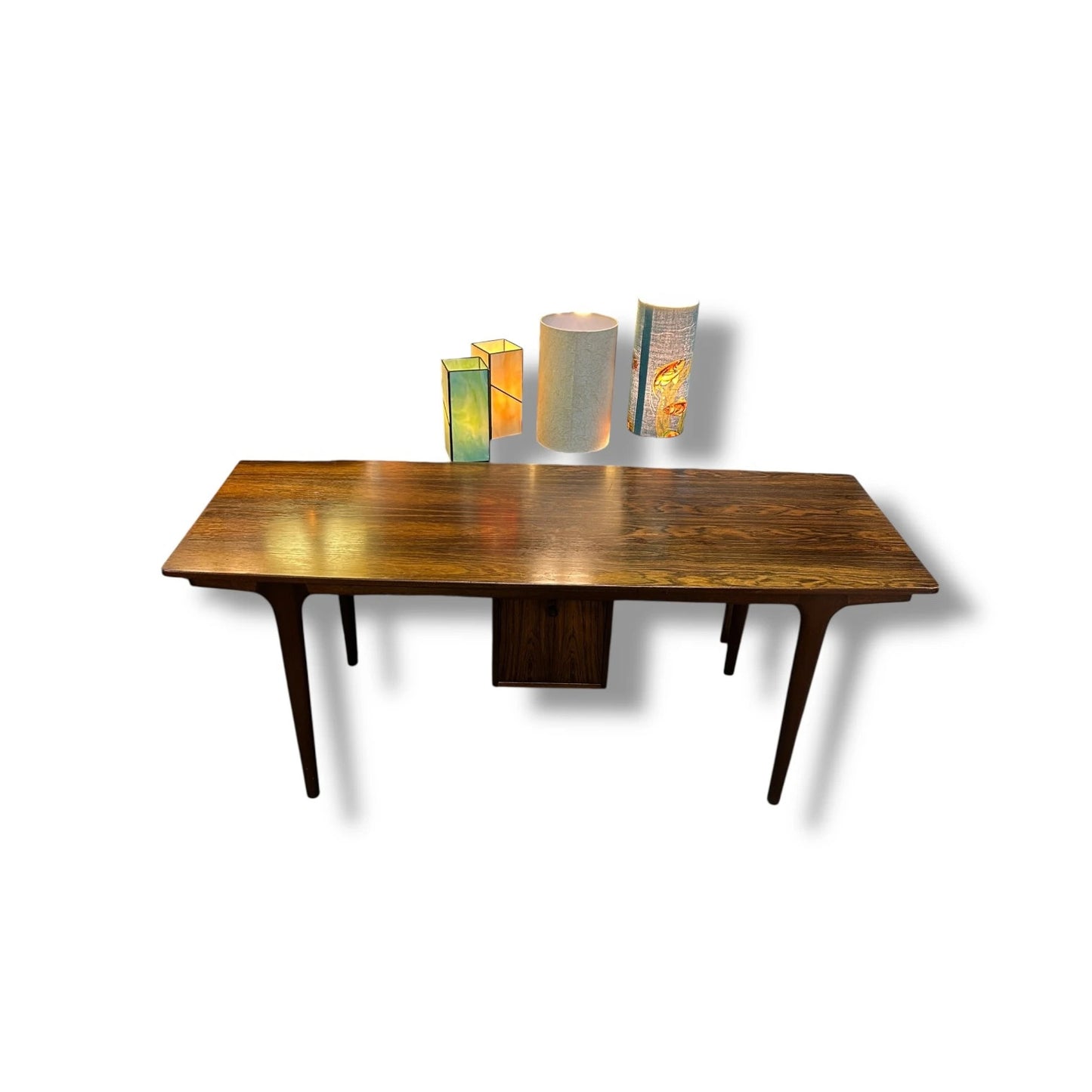 Rare Gunni Omann for Omann Jun Rosewood Floating Storage Shelf Coffee Table, c. 1960