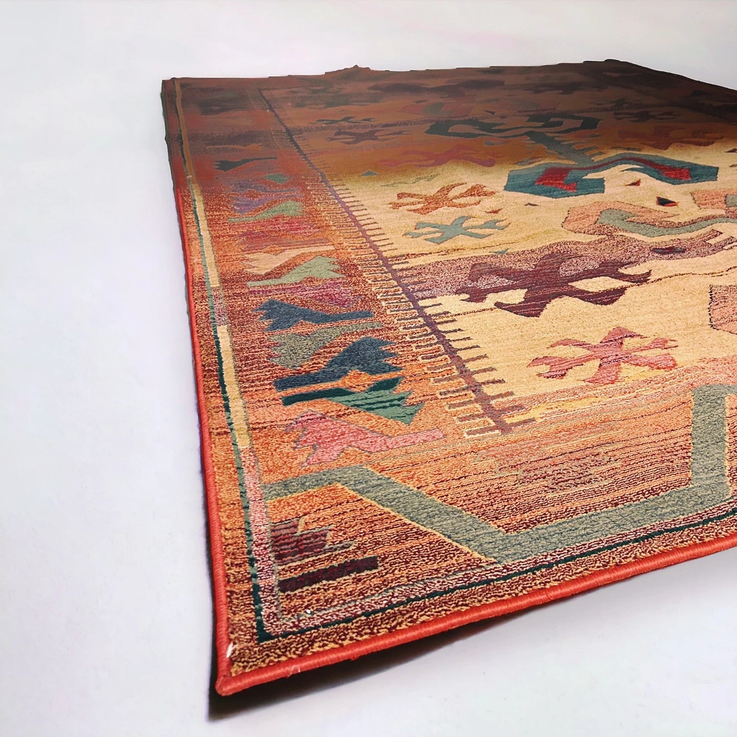 Traditional Persian Abstract Geometric Oriental Rug