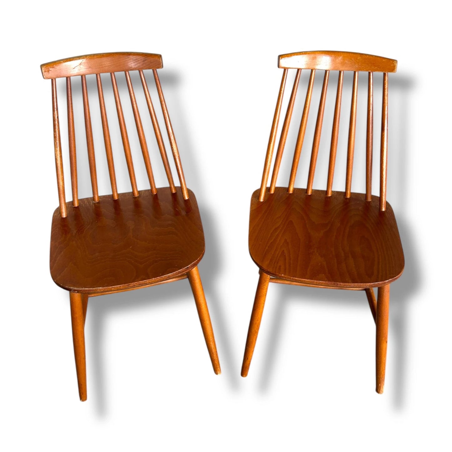 Mid Century Set of Four Danish Farmhouse Dining Chairs by Farstrup