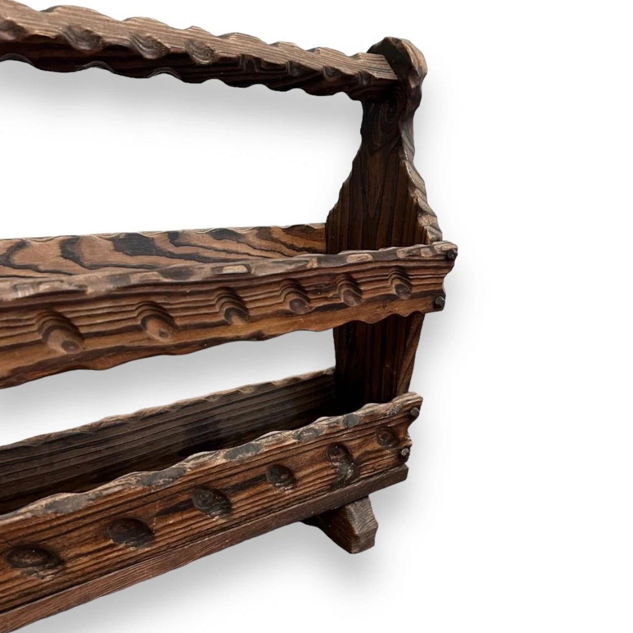 Mid Century Dark Wood Magazine Storage Rack