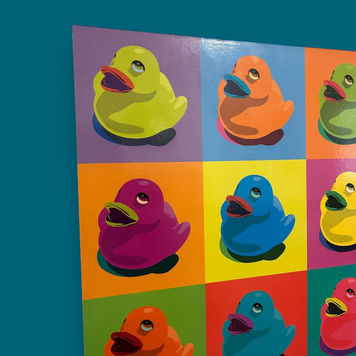Vintage 90s Ikea Rubber Ducks Pop Art Picture Frame