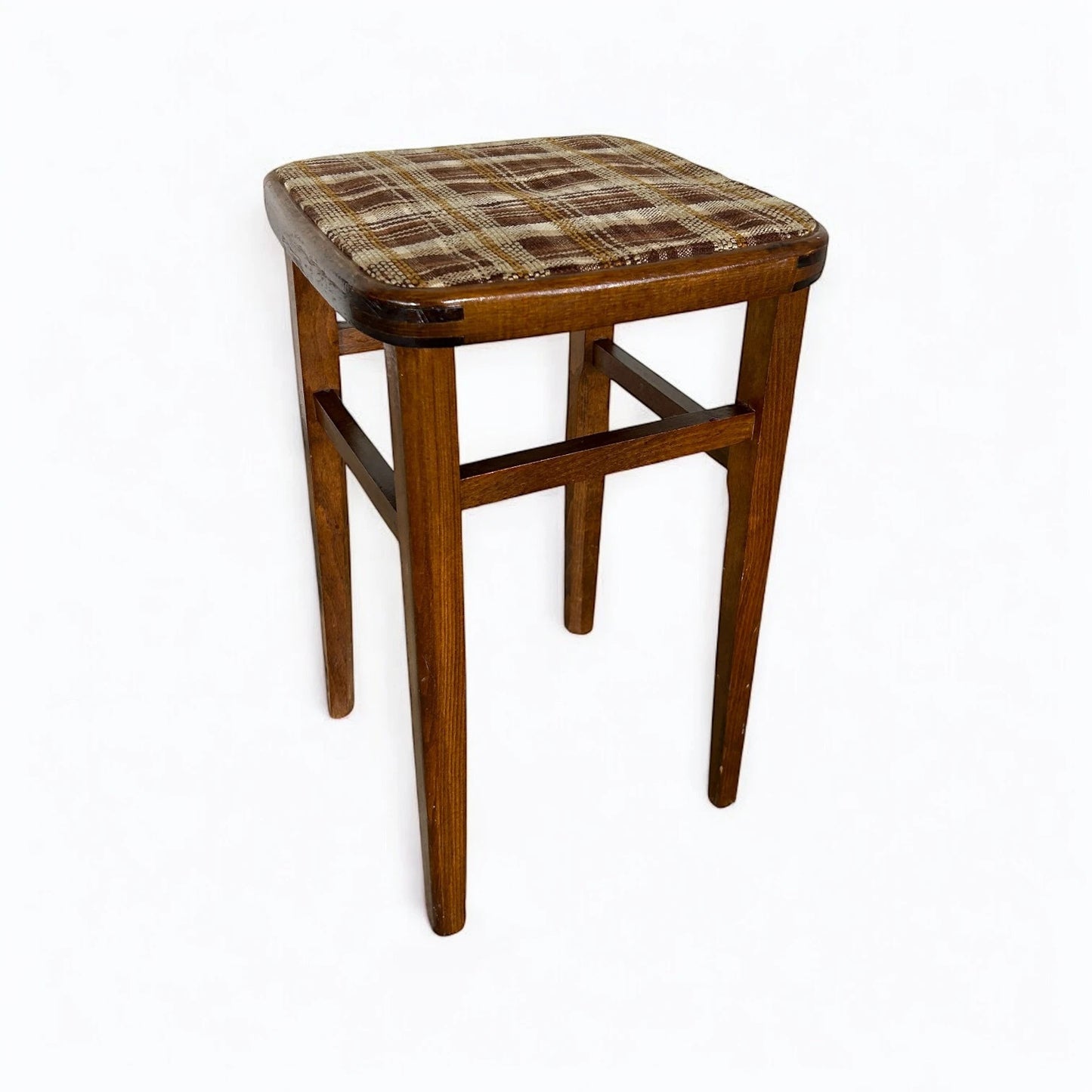 Mid century modern Czechoslovakia Pair of Short Kitchen Stools