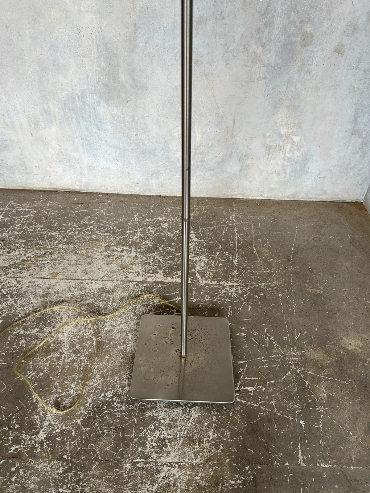Vintage 90s Ikea Chrome and Paper Shade Tall Standard Floor Lamp