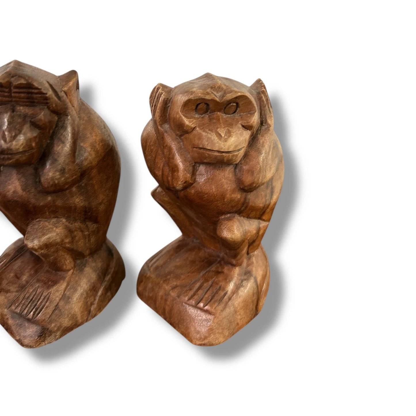 Mid Century three wise monkeys statues