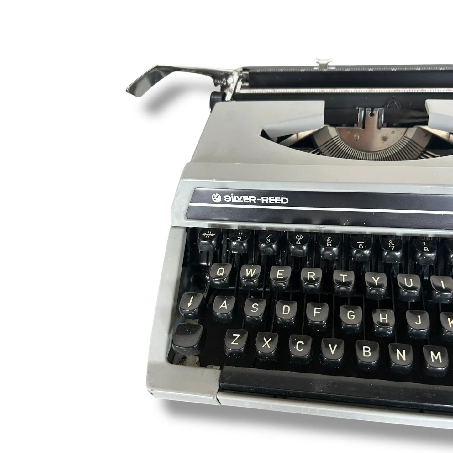 Mid Century Modern Silver Reed Portable Typewriter