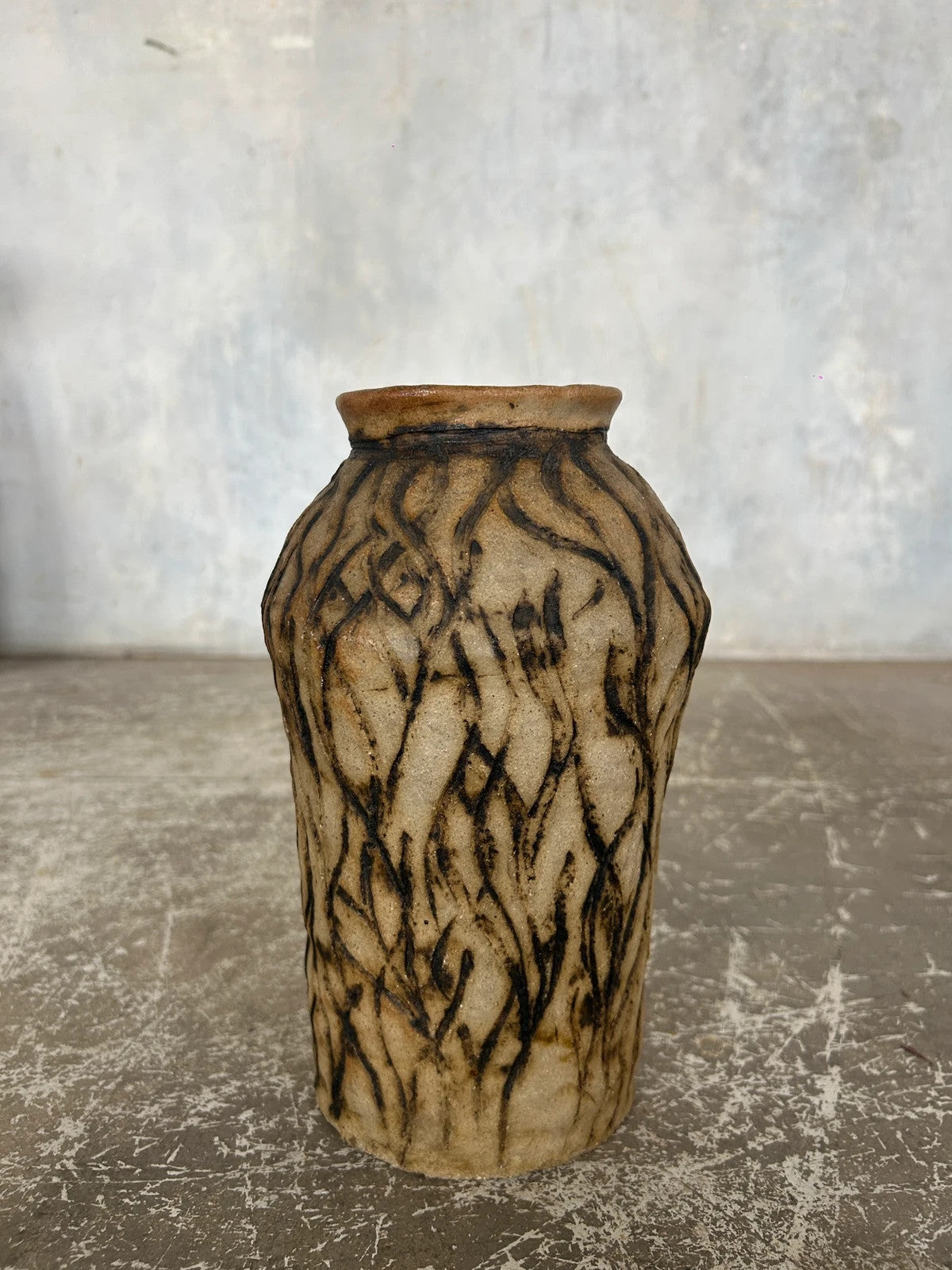 Mid Century Modern Japanese Studio Pottery Vase