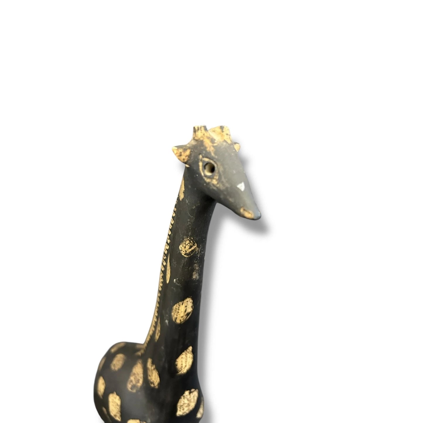 Mid Century Modern Clay Giraffe Sculpture
