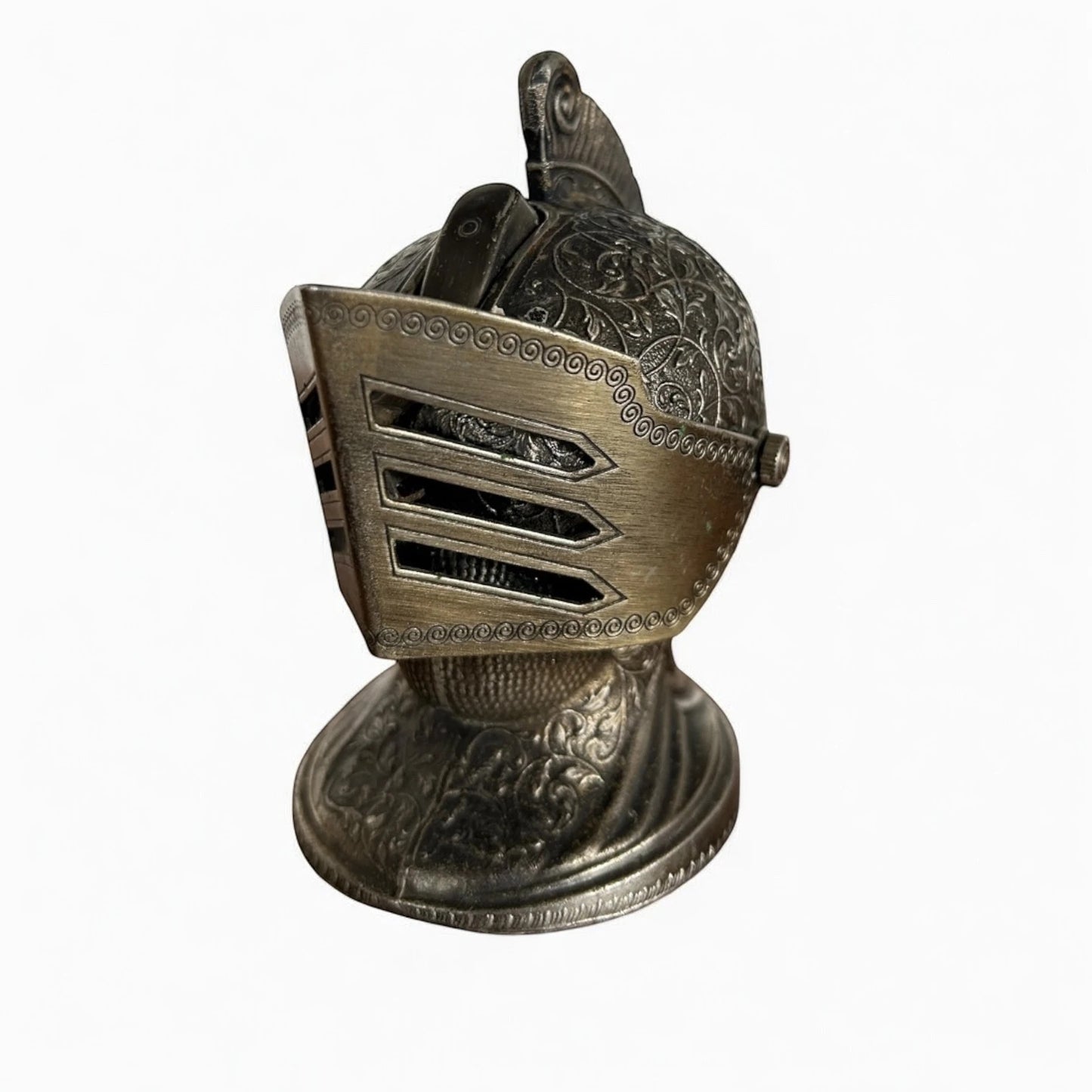 Mid Century Modern Japanese Medieval Knight Helmet Tabletop Decorative Lighter