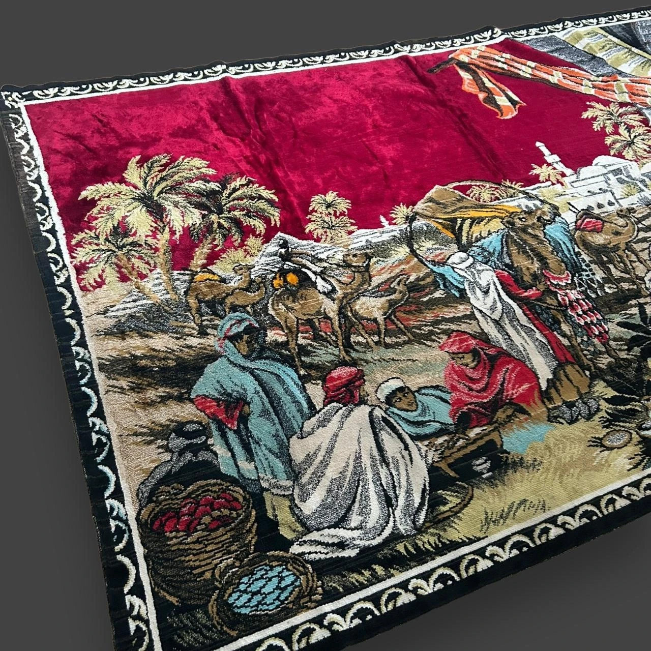 Vintage 1980s Turkish Tapestry Rug