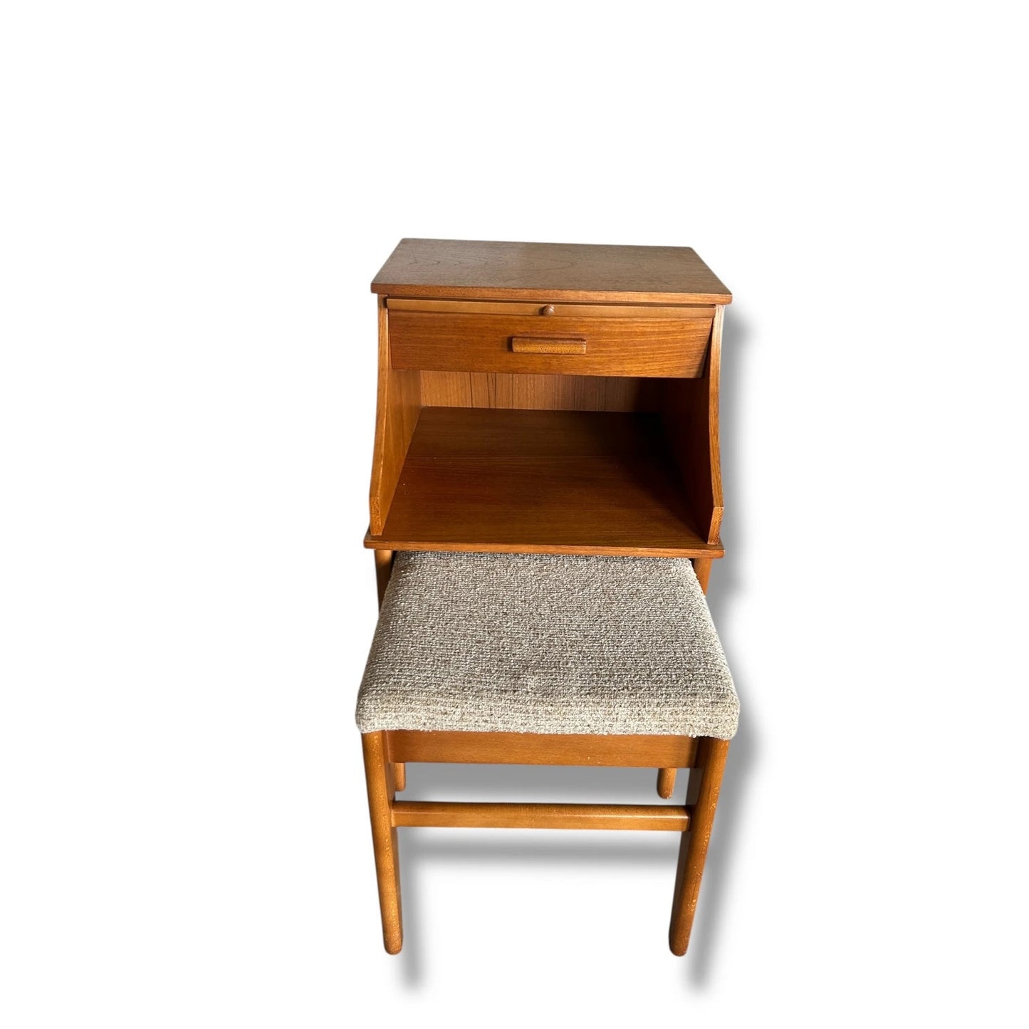 Mid Century Modern Chippy Heath Telephone Seat Table Bench
