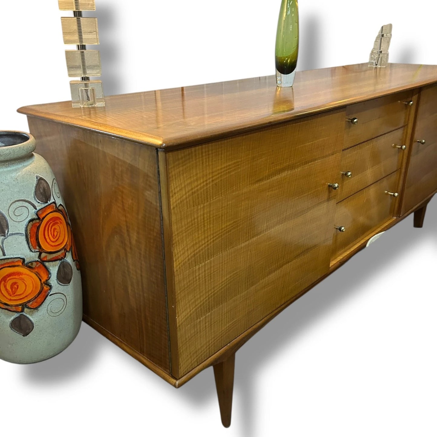 Mid Century Alfred Cox Elm Sideboard | Rare Blonde Elm Cabinet, 1960s British Design
