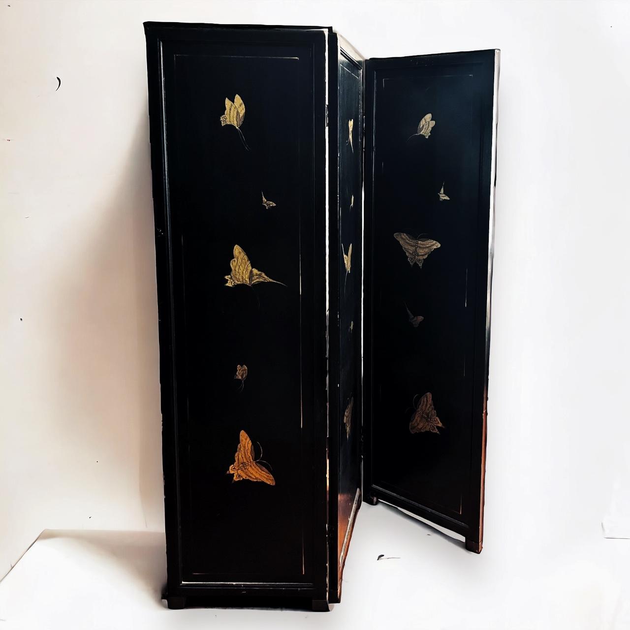 Antique Chinese Folding Screen Room Divider