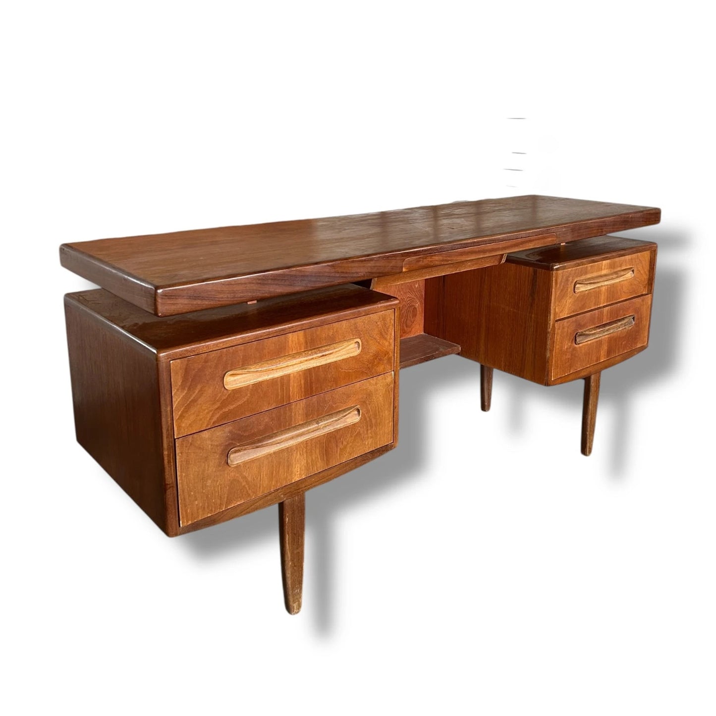 Mid Century G Plan Floating Desk | Vintage Teak Office Writing Desk