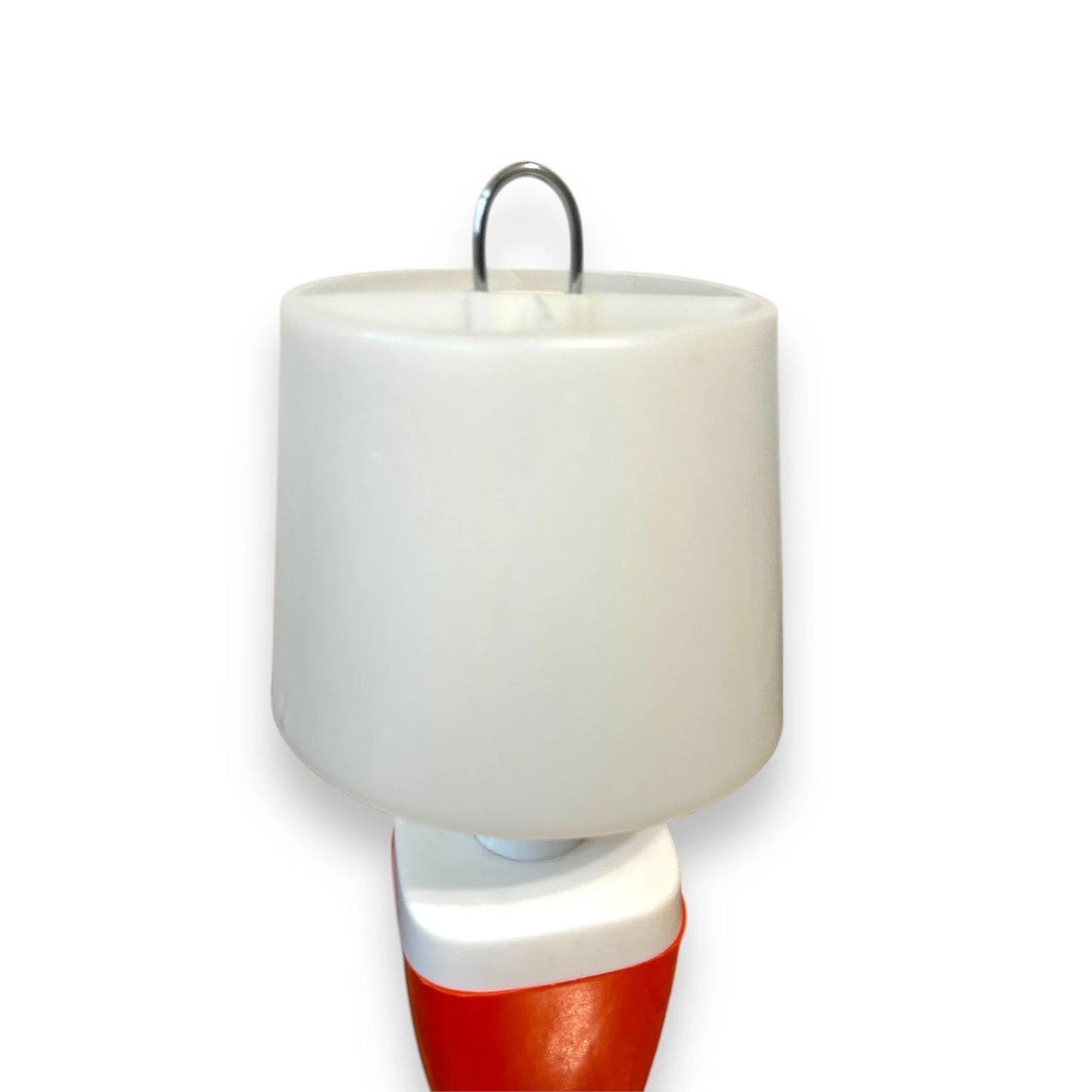 Mid Century Space Age Orange and White Table Lamp