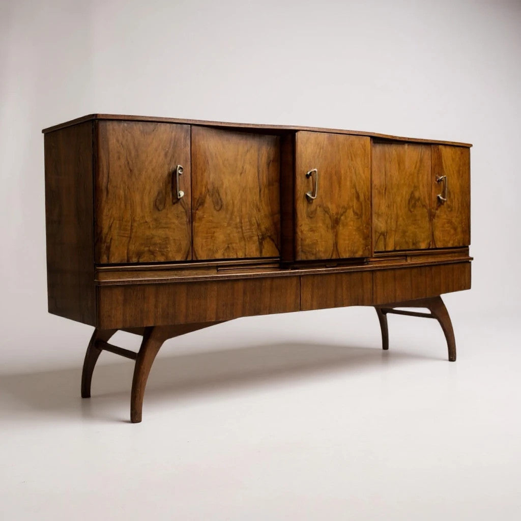 Beautility Cocktail Sideboard, Mid Century Drinks Cabinet, 1950s Vintage Bar Storage