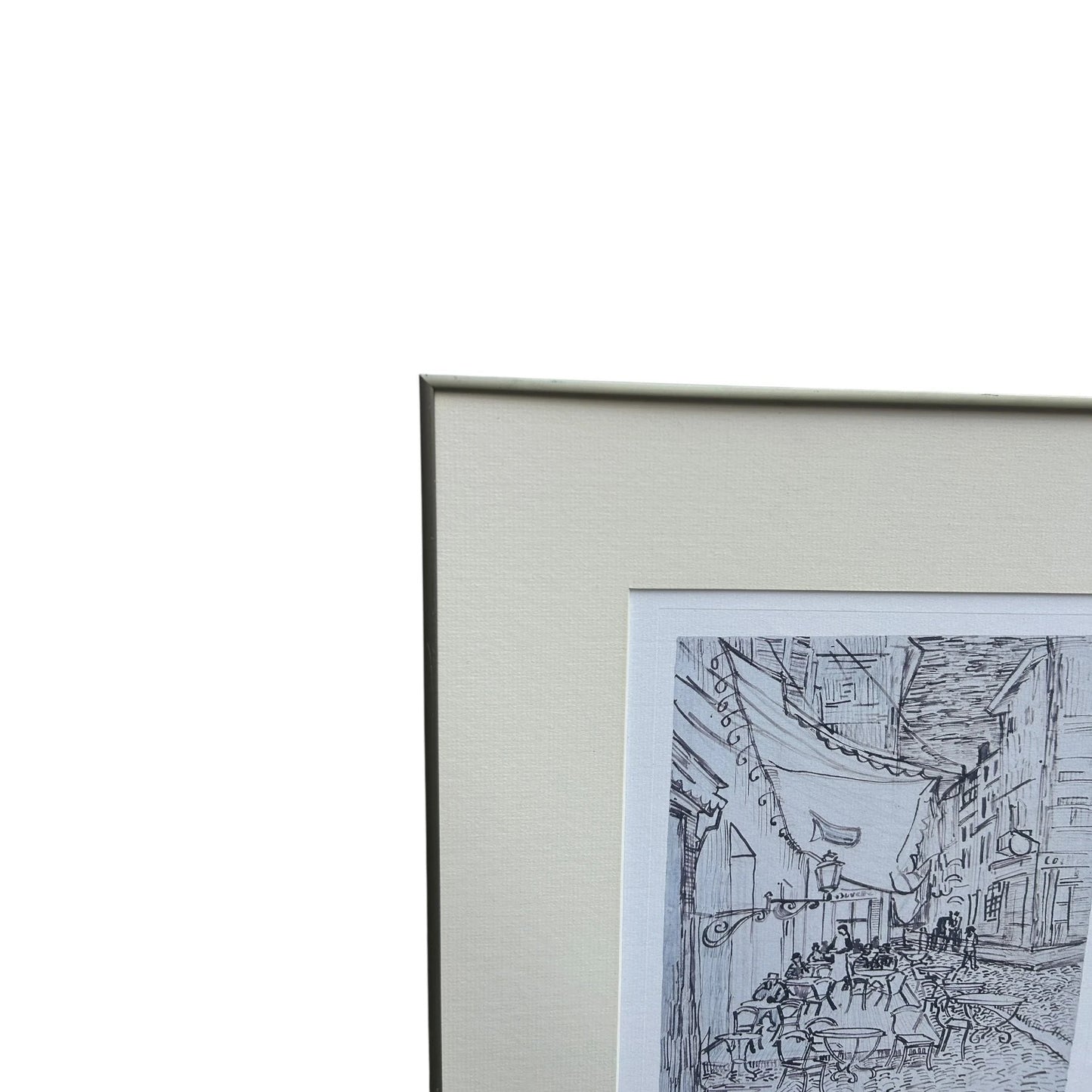Vintage 1970s Vincent Van Gogh Café Terrace at Night Framed Lithograph