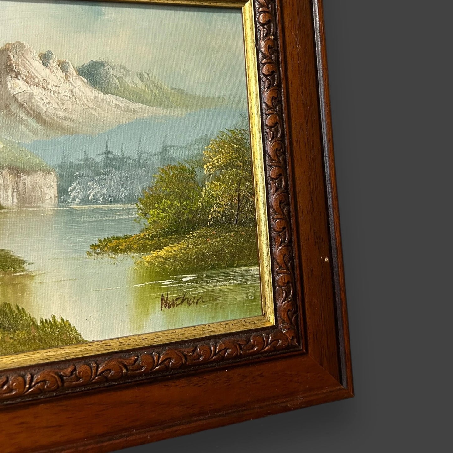 Vintage 1960s Nature Landscape Oil Painting