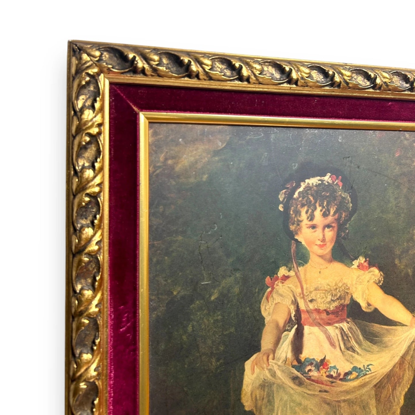 Vintage 1970s 'Little Miss Murray' Portrait Of A Young Girl Framed Picture