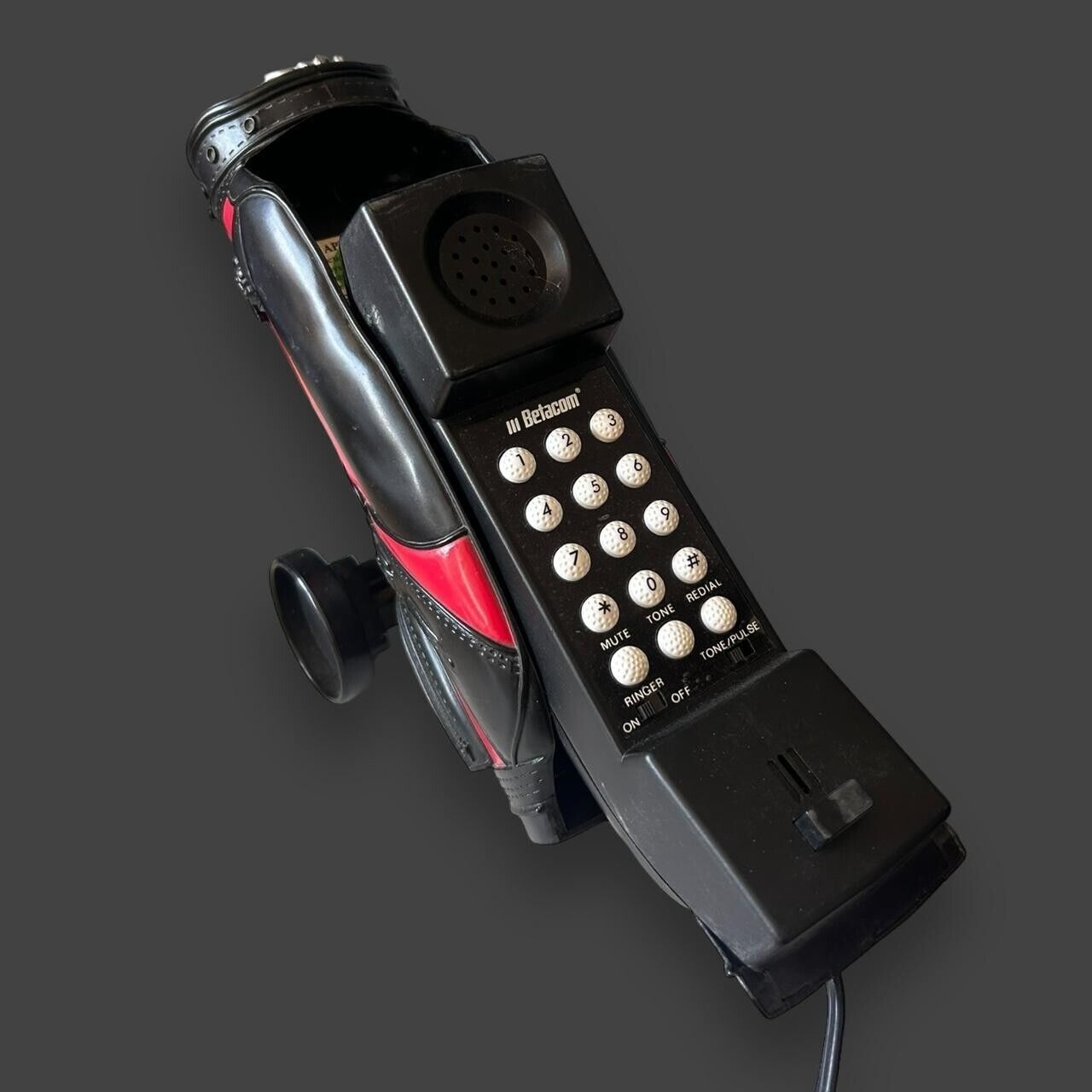 Vintage 80s Golf Club Bag Telephone Landline