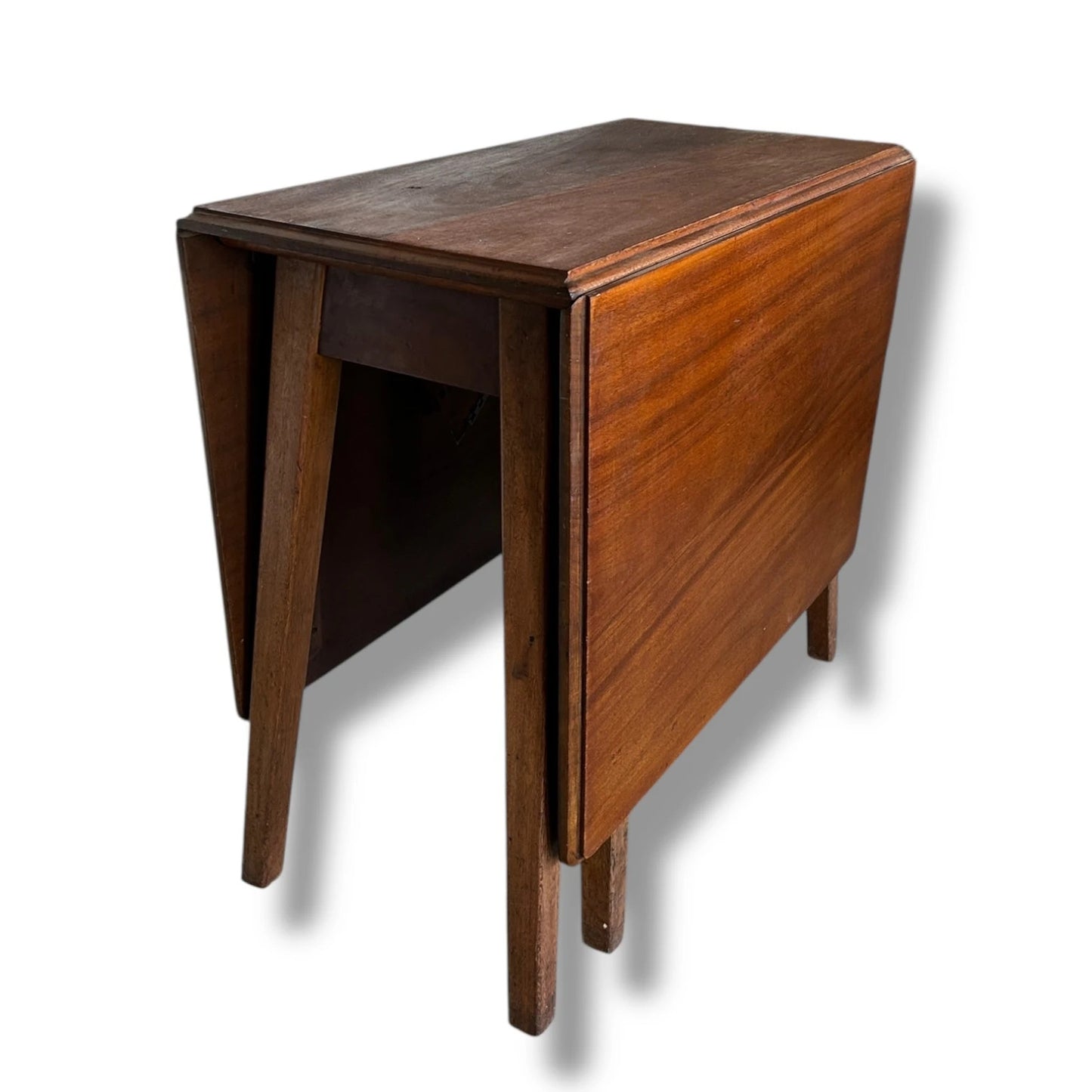 Mid Century Modern Teak Wood Drop Leaf Extending Table