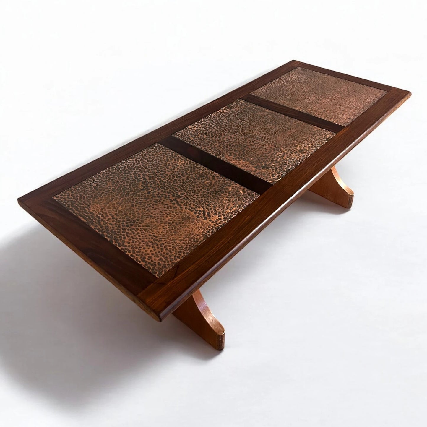 Mid Century G Plan Teak Copper Coffee Table