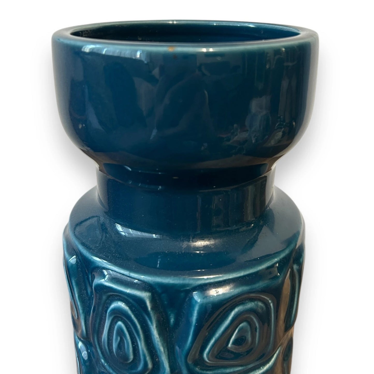 Mid Century Arthur Wood Blue Lava Vase