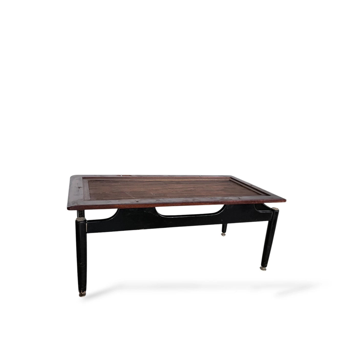 Mid-Century G Plan Librenza Coffee Table | E. Gomme 1960s Teak & Black Frame | Distressed Reverse