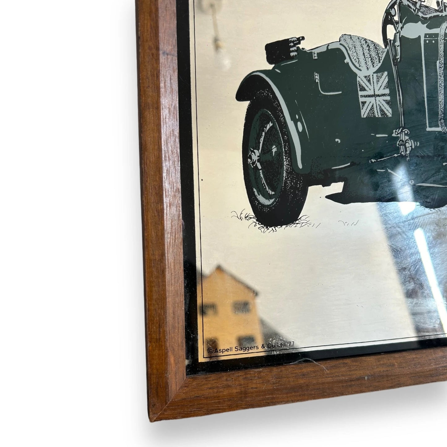 Vintage 1970s Bentley Car Wall Mirror