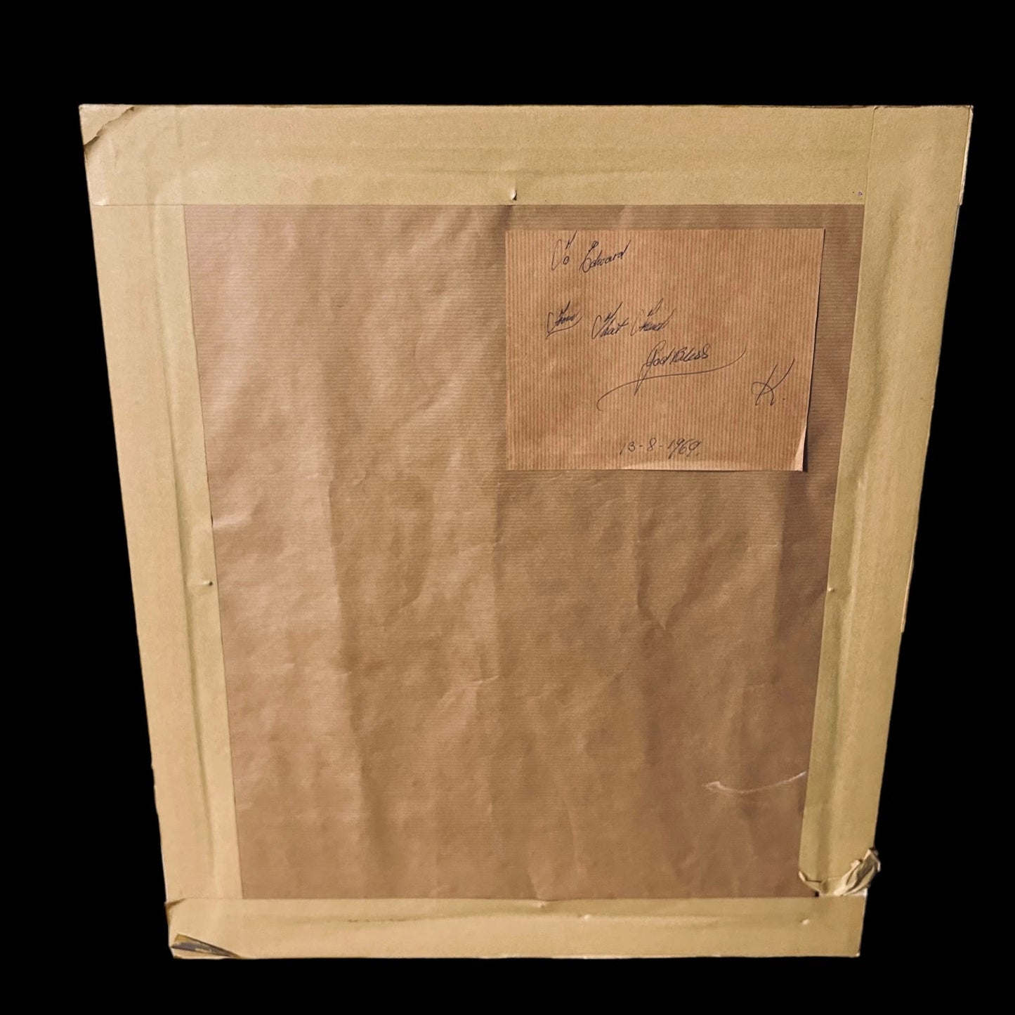 Vintage 1960s Sad Clown Oil Painting