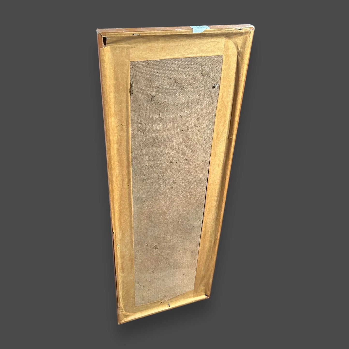 Mid Century groovy textile print art frame