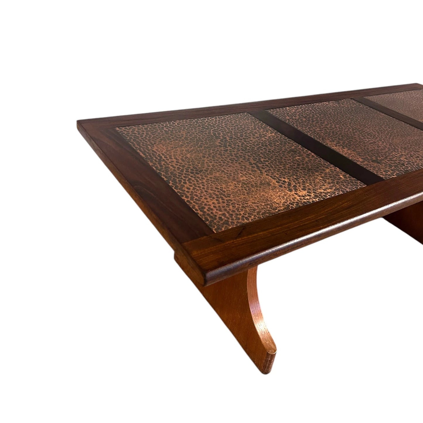 Mid Century G Plan Teak Copper Coffee Table