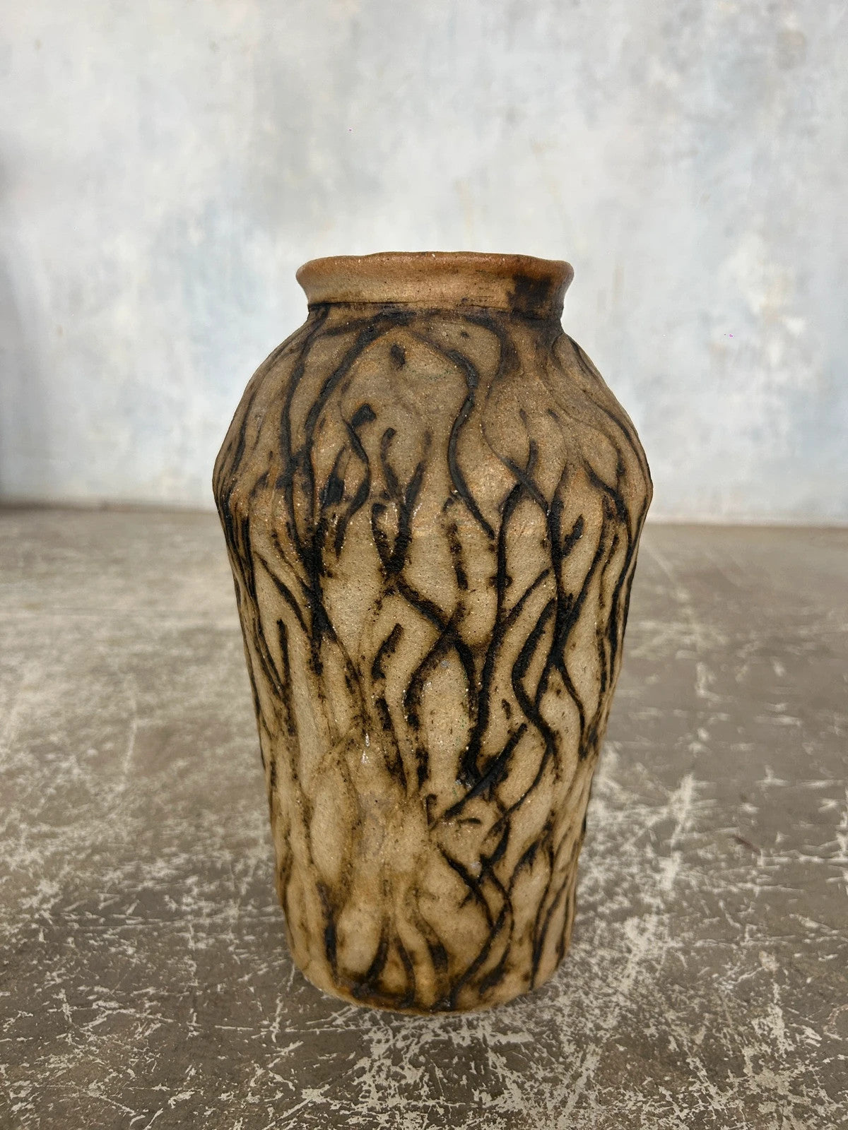 Mid Century Modern Japanese Studio Pottery Vase