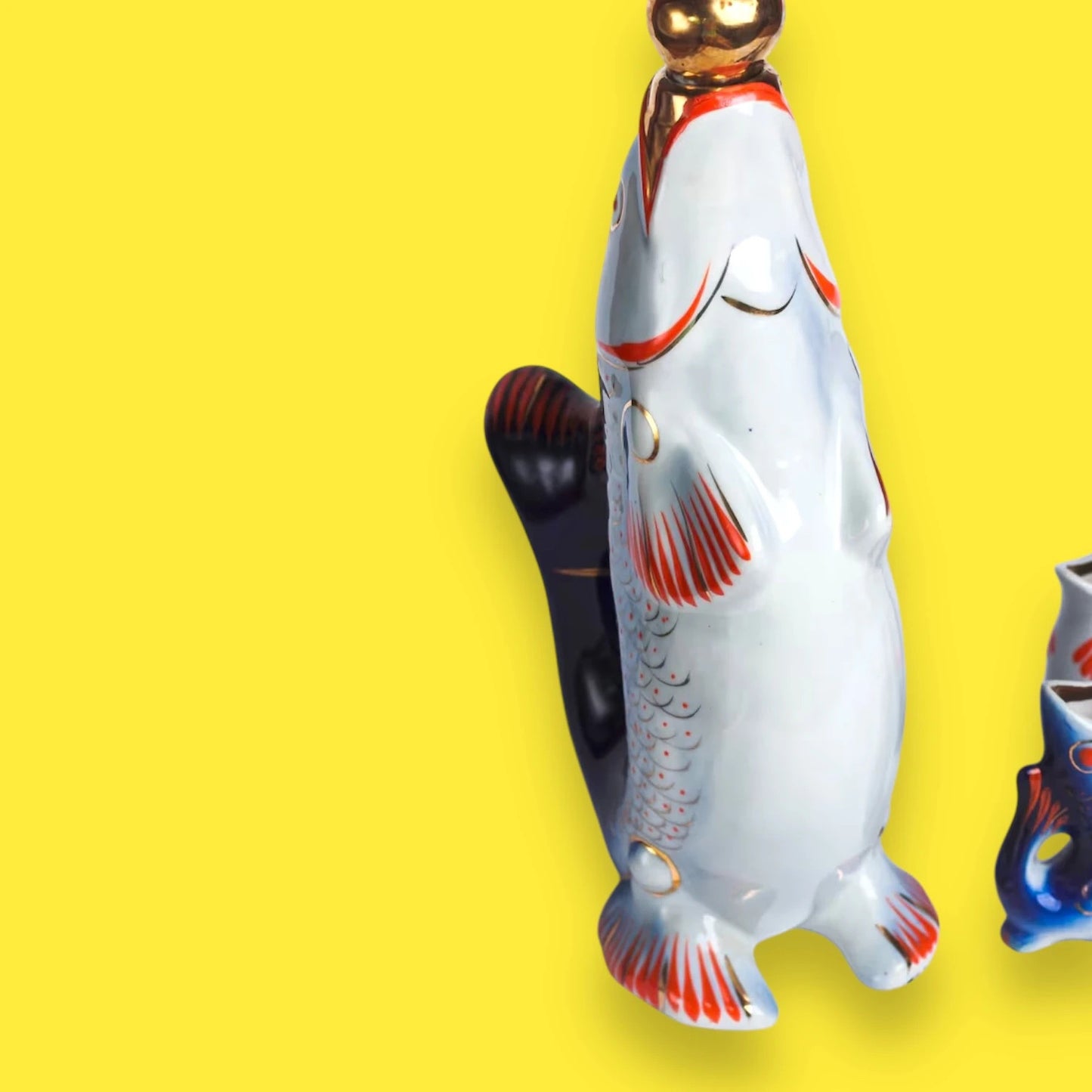 Vintage 1970s USSR Fish Decanter Set