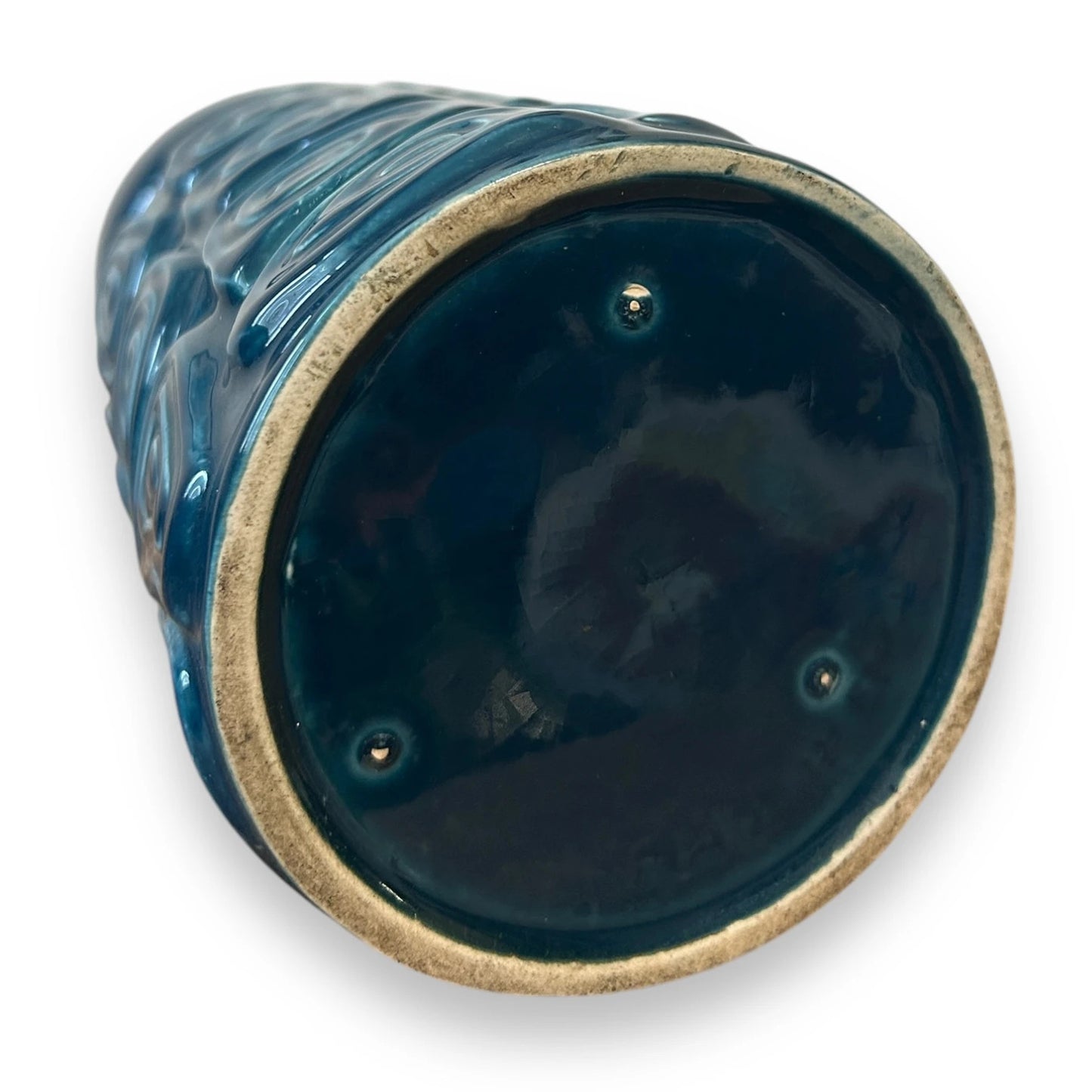 Mid Century Arthur Wood Blue Lava Vase