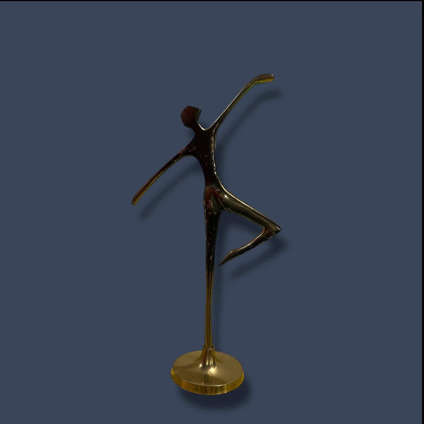Mid Century Bronze Contemporary Ballet Dancer Lacquered Sculpture