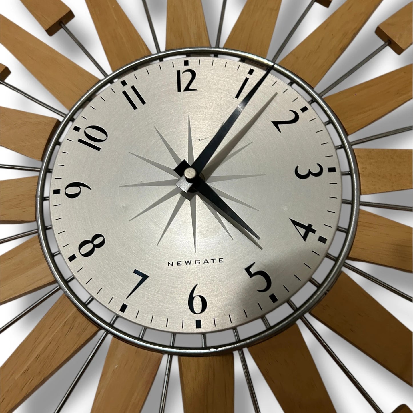 Mid Century Newgate Sunburst Wall Clock