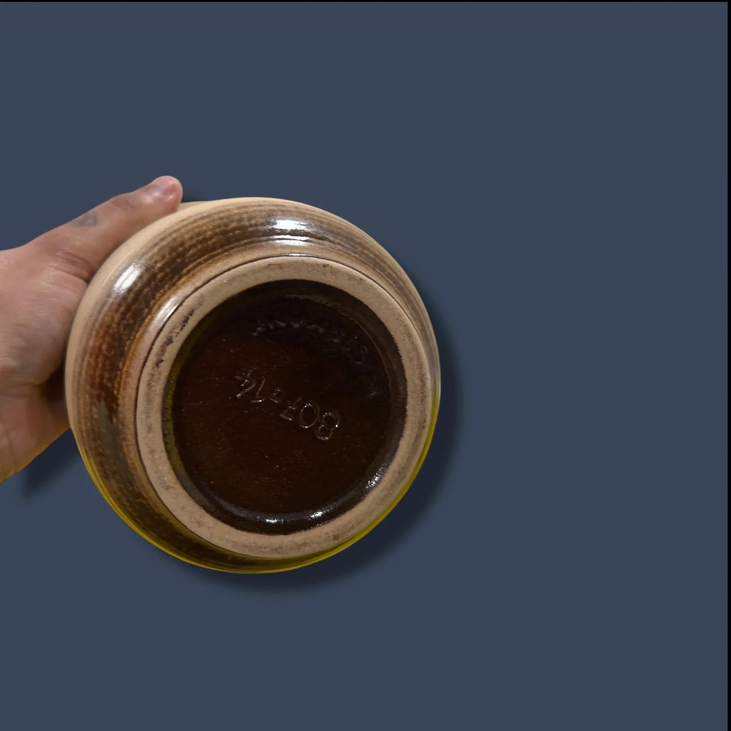 Mid Century West German Beige Plant Pot