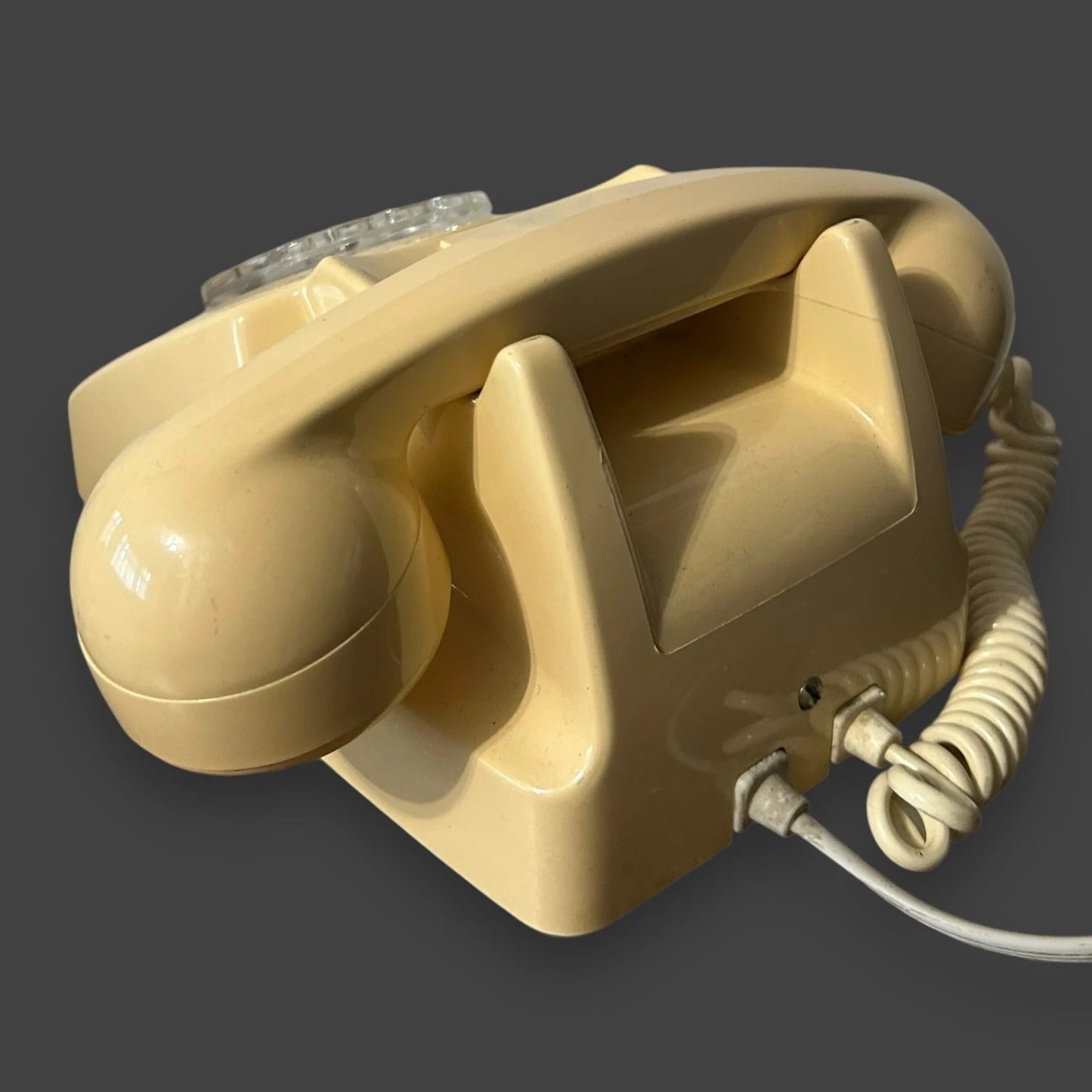 Mid Century Cream Rotary Telephone
