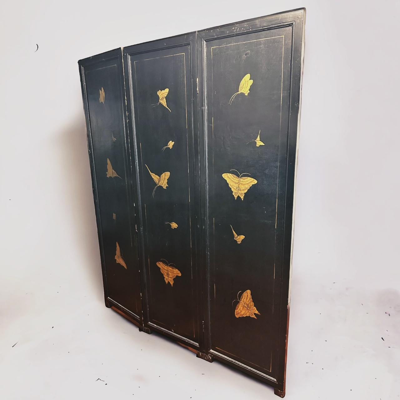 Antique Chinese Folding Screen Room Divider
