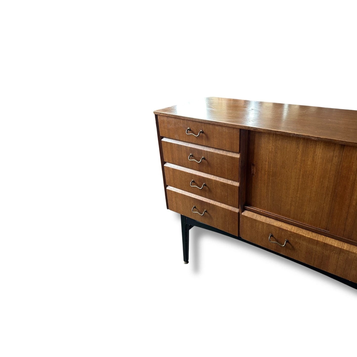 Mid Century Modern Nathan Sideboard Sliding Doors Cabinet
