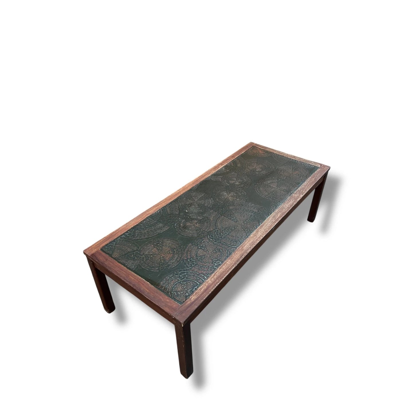 Mid Century Modern Danish Teak Brutalist Coffee Table