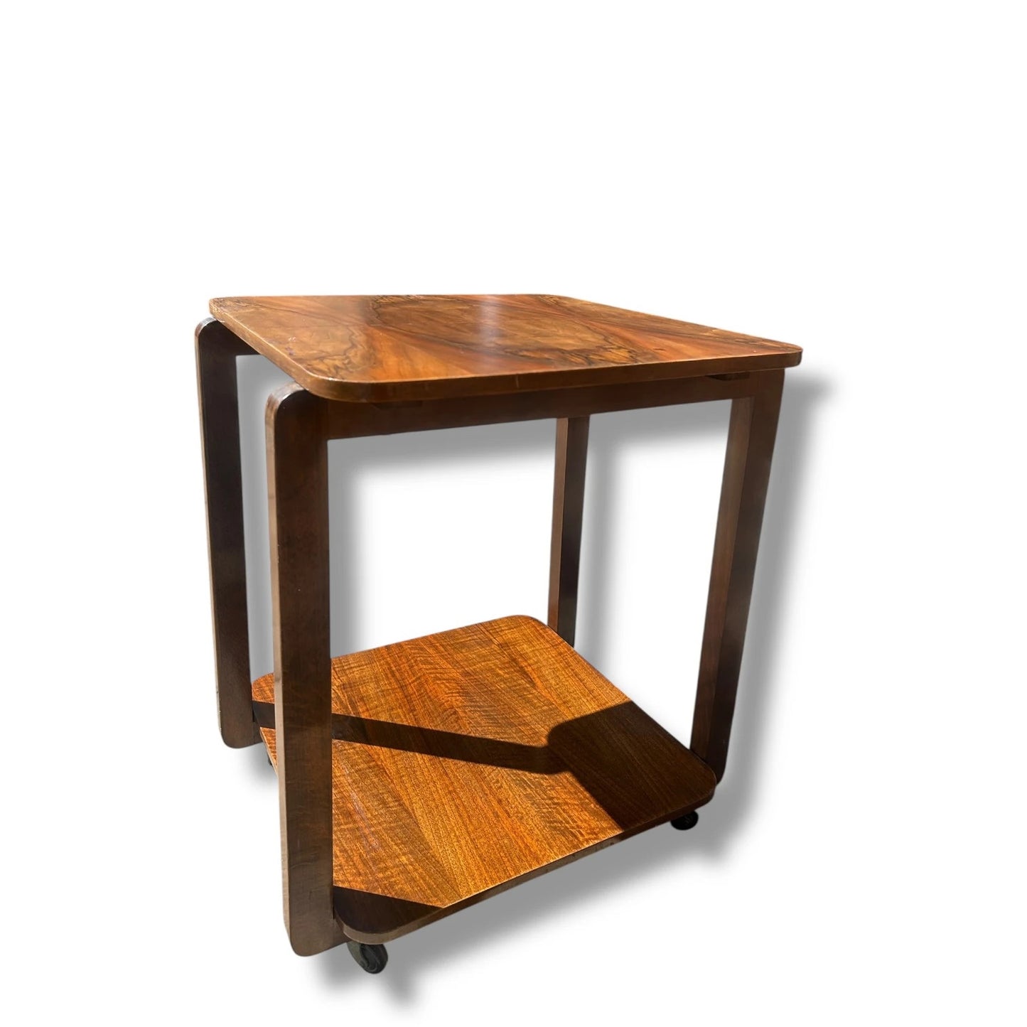 1930s Art Deco Walnut Drinks Trolley – Vintage Bar Cart