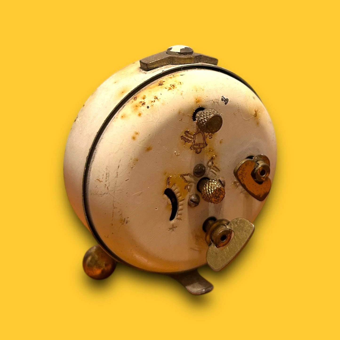 Mid Century HAC Cream Mini Alarm Clock