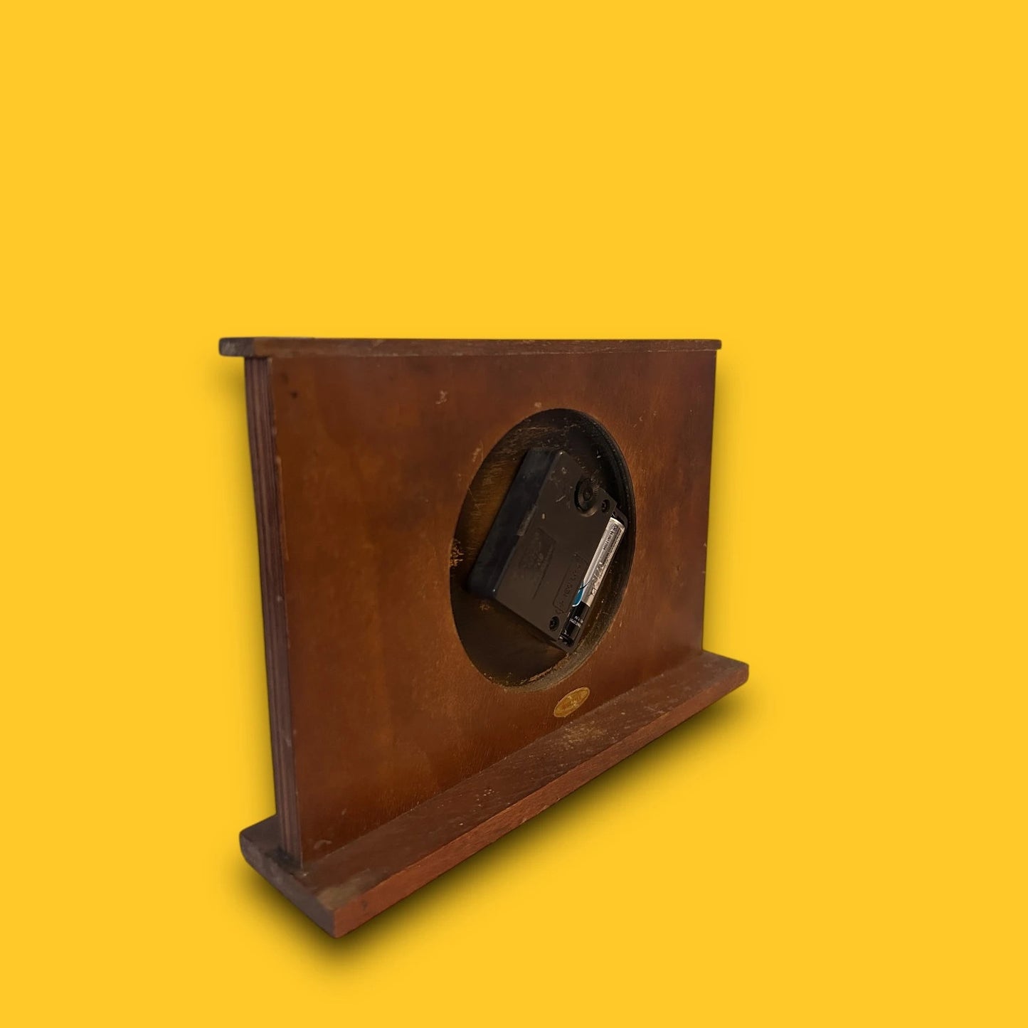 Mid Century Teak Wood Smiths Mantle Clock