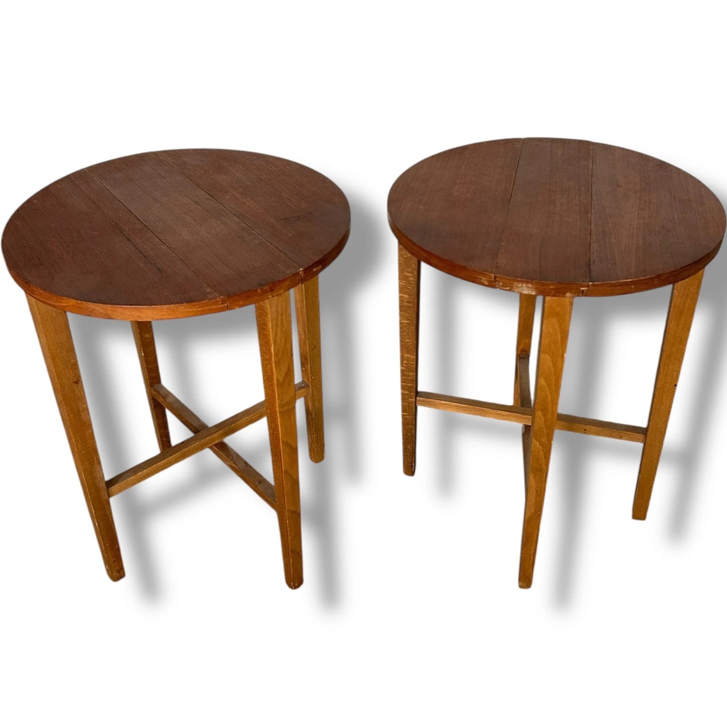 Pair of Poul Hundevad Folding Bedside Tables – Danish Mid-Century Modern