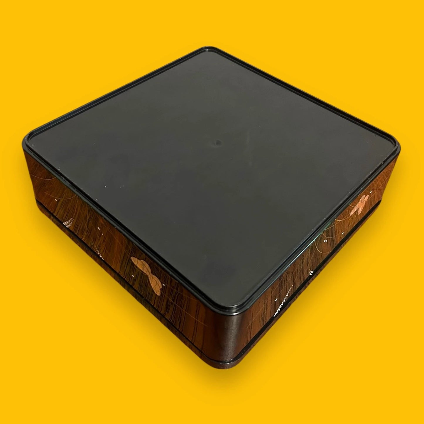 Vintage 1970s Japanese Black Lacquer Jewellery Box