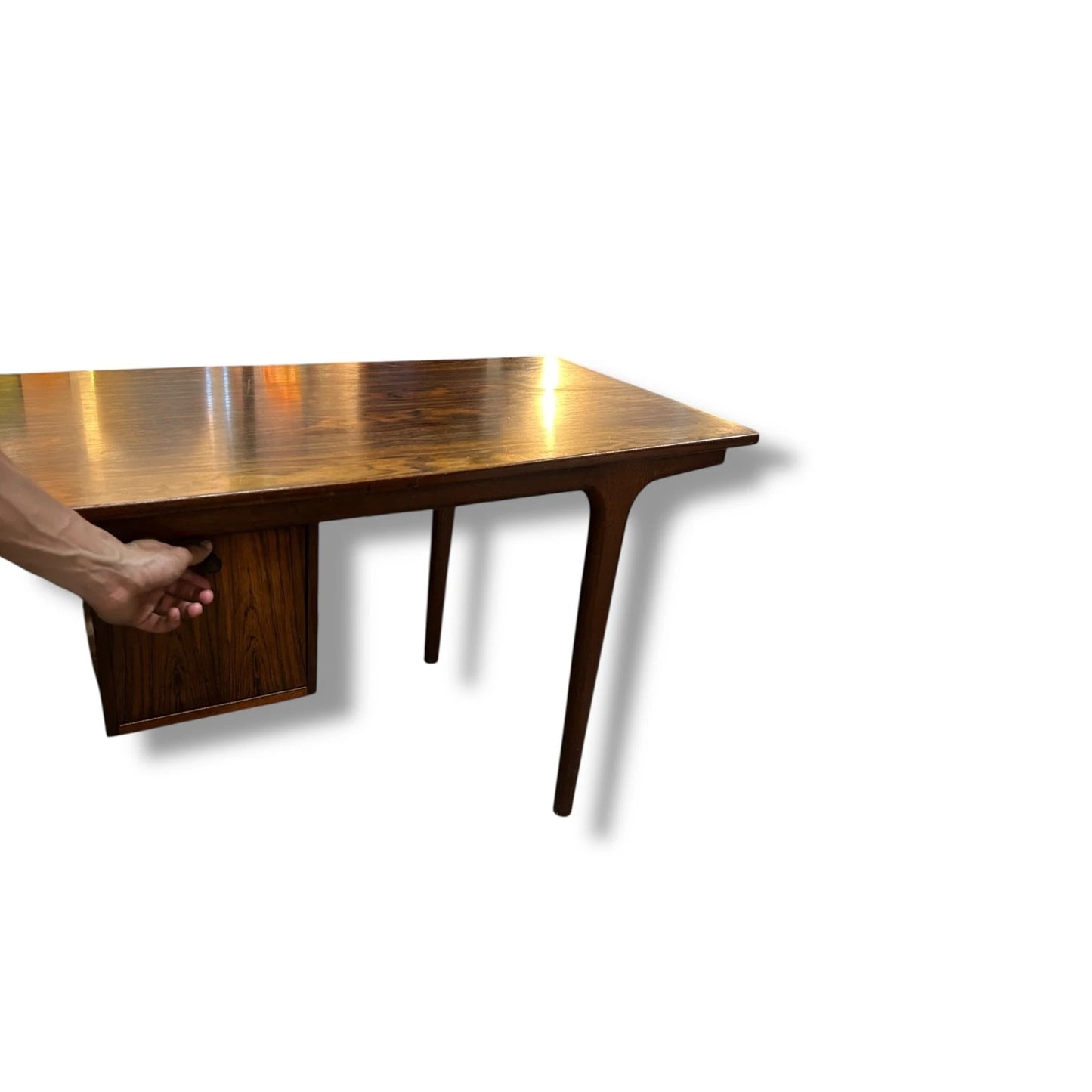 Rare Gunni Omann for Omann Jun Rosewood Floating Storage Shelf Coffee Table, c. 1960