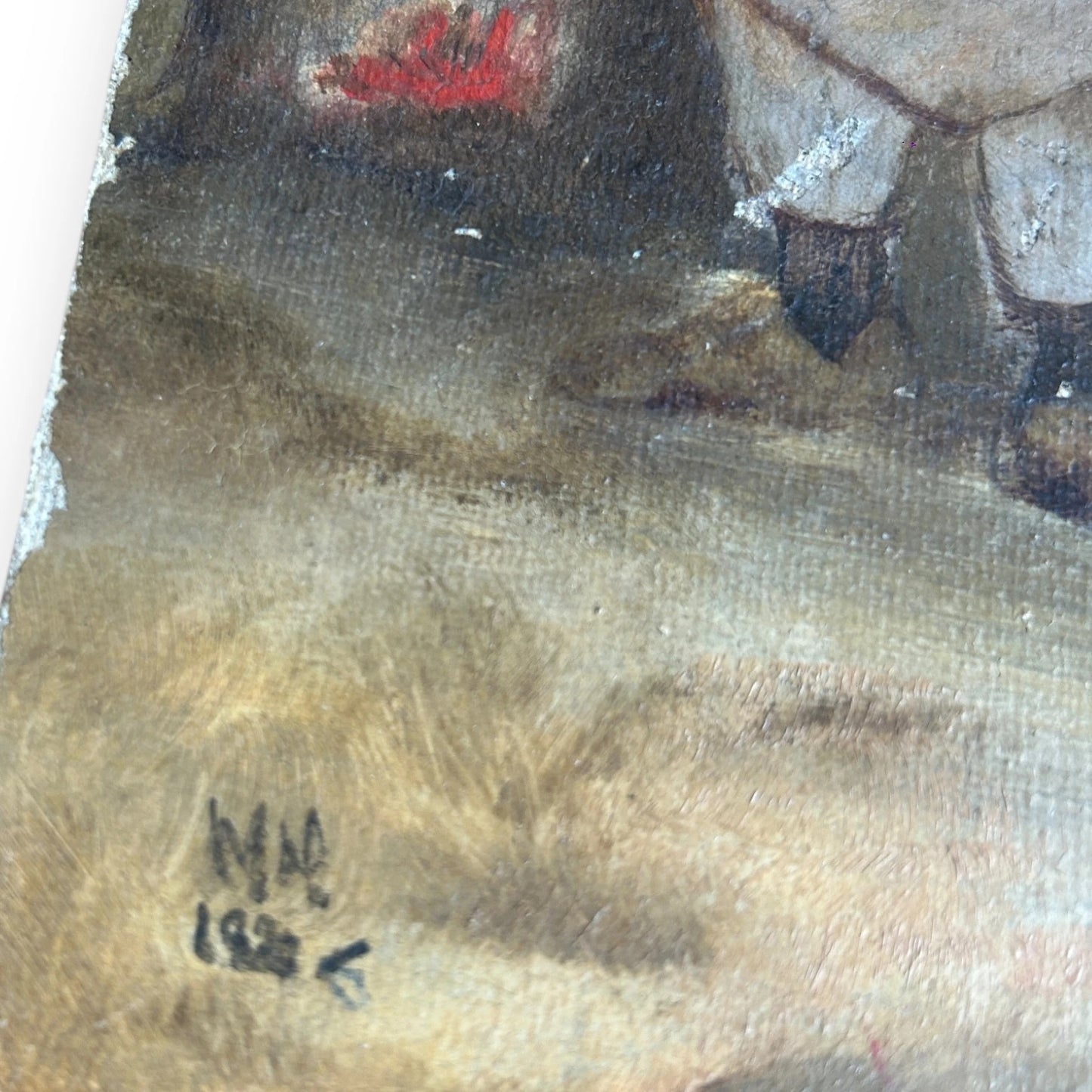 Vintage 1950s Middle Eastern oil painting