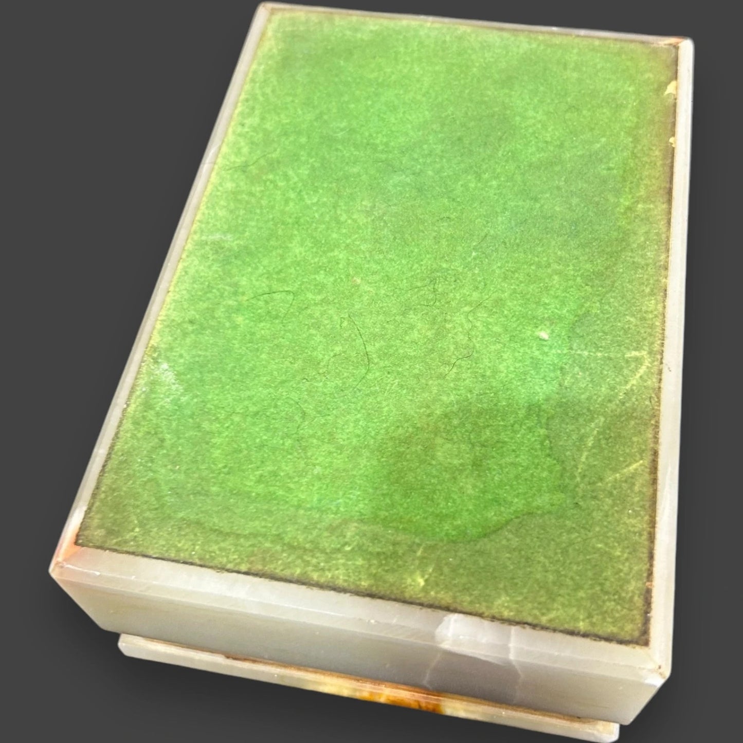 Vintage 1960s Onyx Marble Jewellery Box — view 4