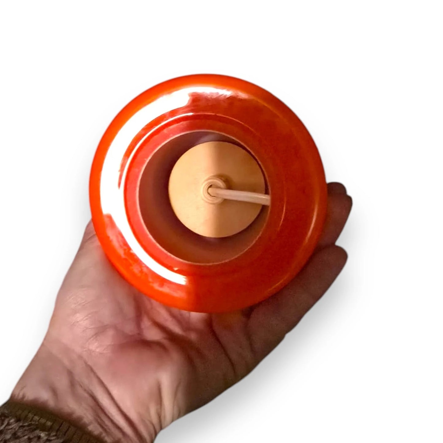 Mid Century Danish Holmegaard Orange Mushroom Lamp